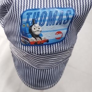 Thomas The Train Engineers Blue Pinstripe Hat Cap Train Logo Youth